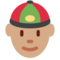 Man With Chinese Cap - Medium emoji on Twitter